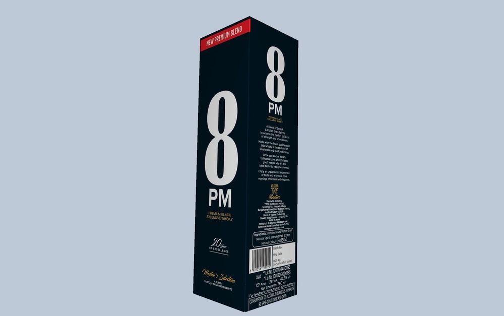 8PM Black spirits carton