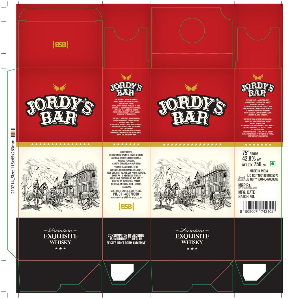 Jordy's Bar carton artwork