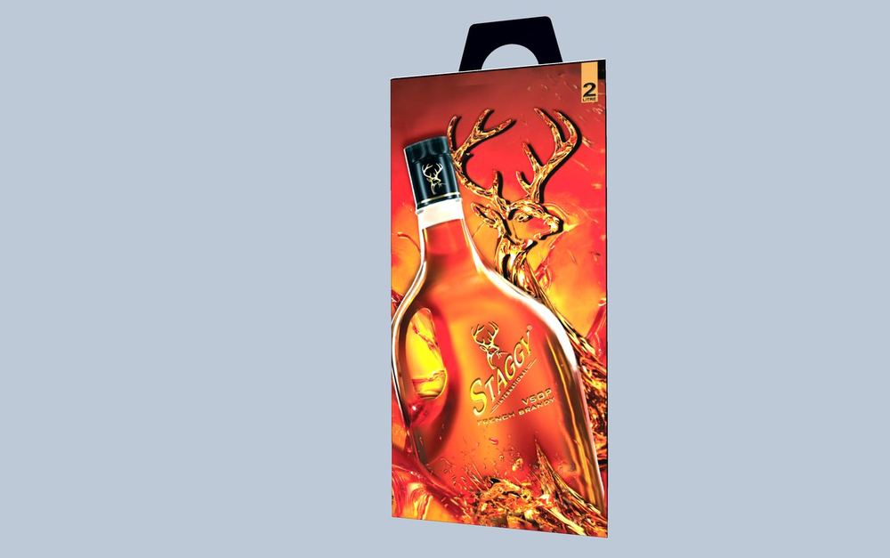 Staggy 2 litre carton with die-cut carry handle